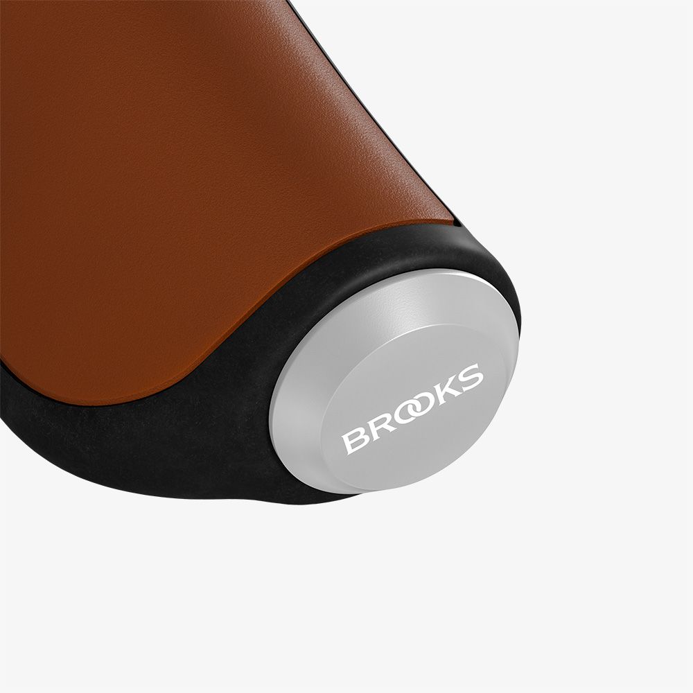 BROOKS Ergonomic Leather Grips Honey 人體工學皮革手把筒蜜糖色